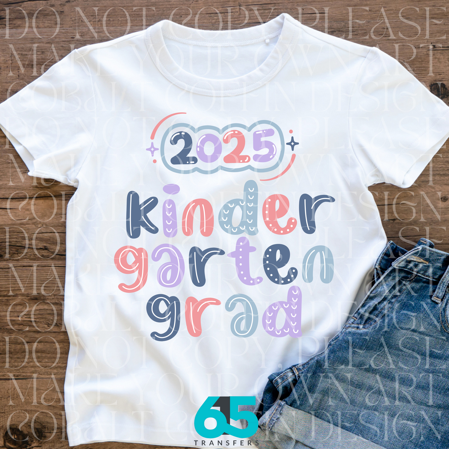 Pink Kindergarten Grad 2025 (RTP- Ready to Print)