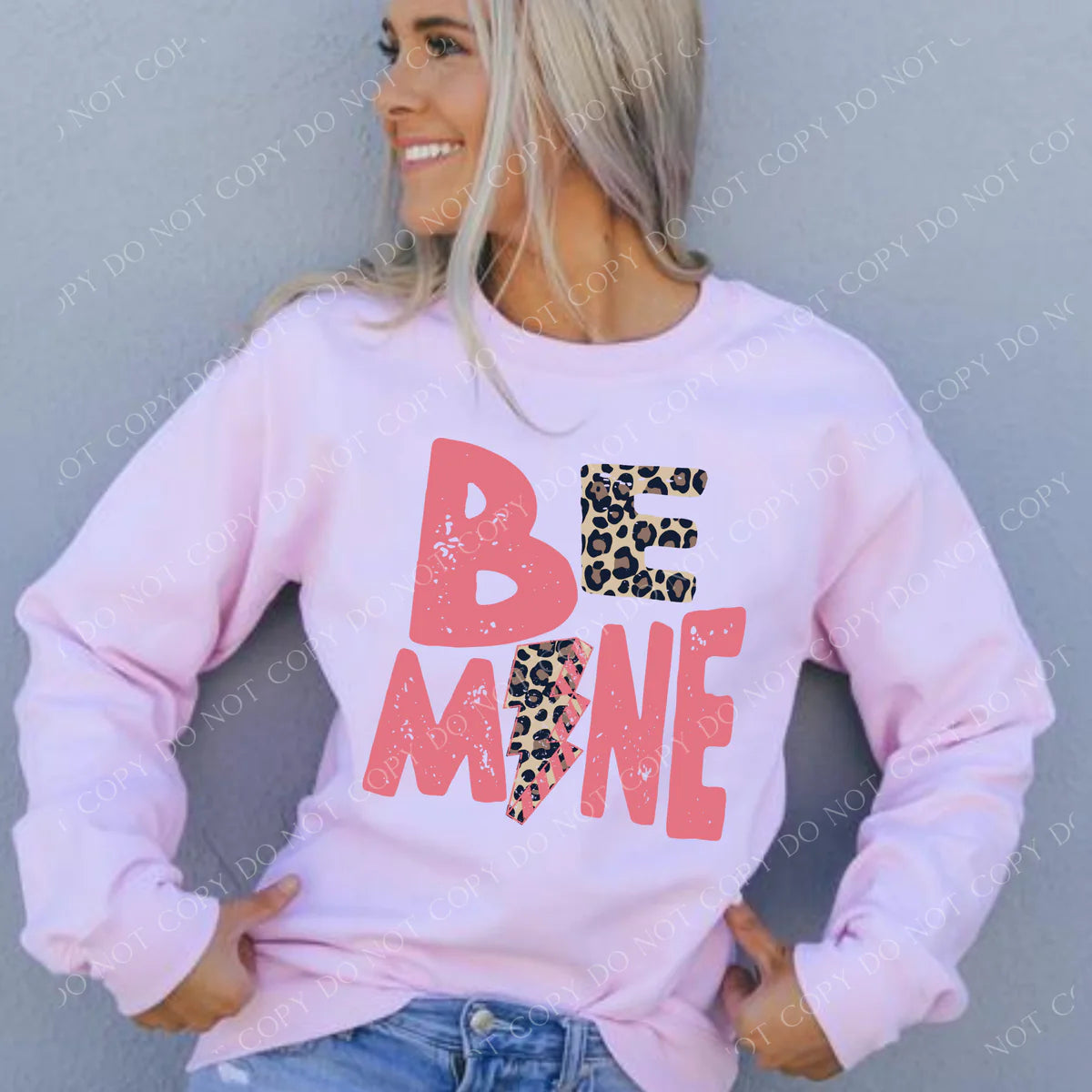 Be Mine Distressed Lightning Bolt Watermelon Pink and Leopard /Cheetah Print (RTP- Ready to Print)