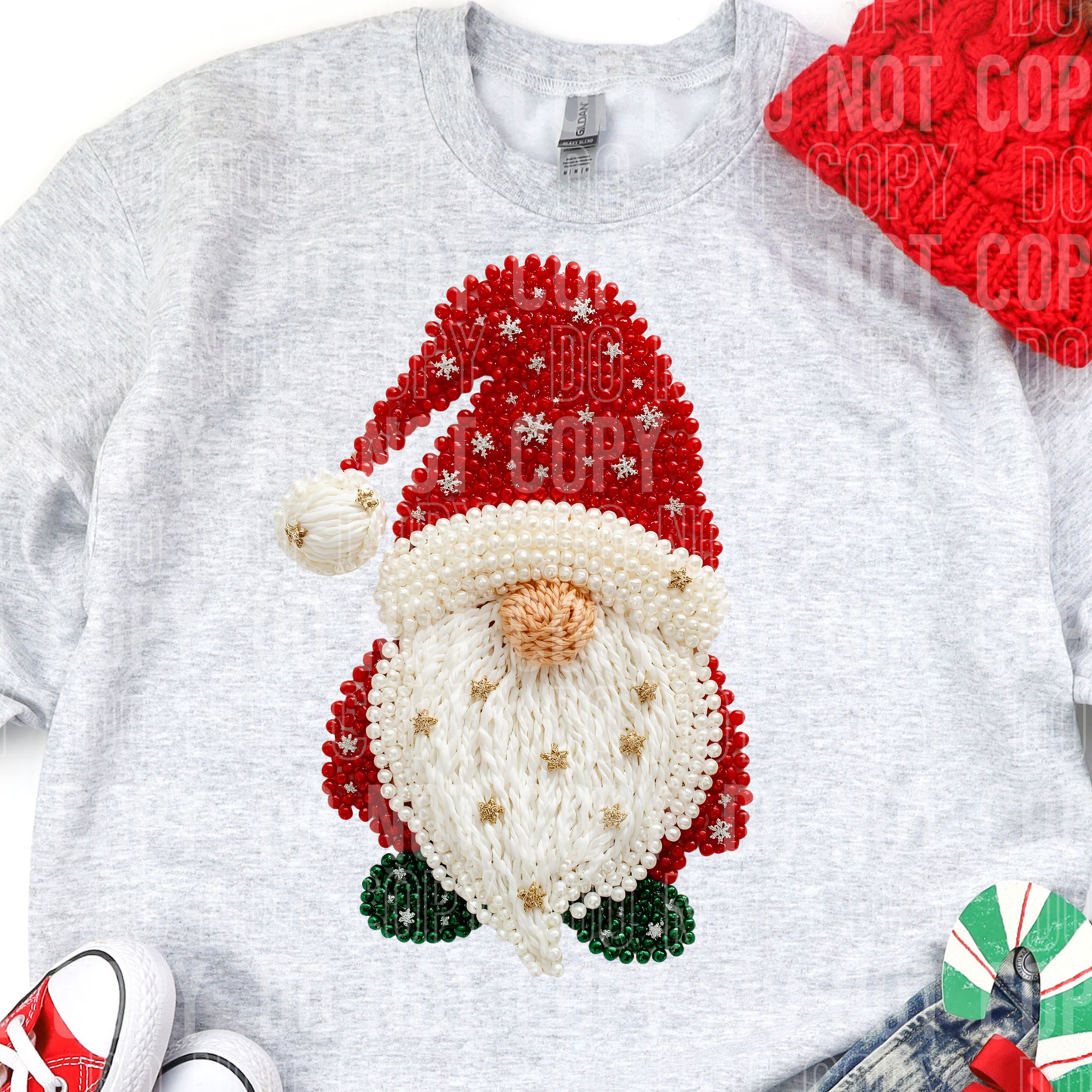 Christmas Gnome Faux Pearls