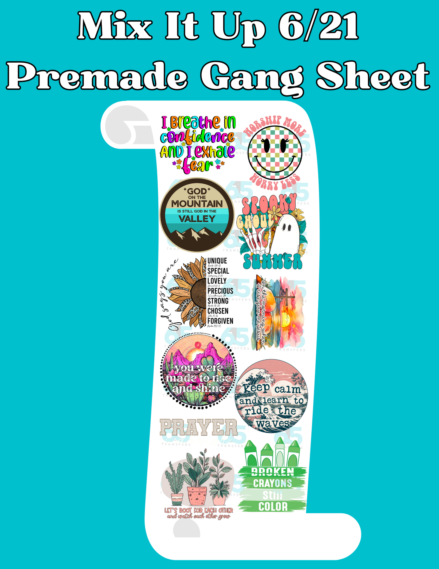 Mix of 6/21 Premade Gang Sheet - 22x60