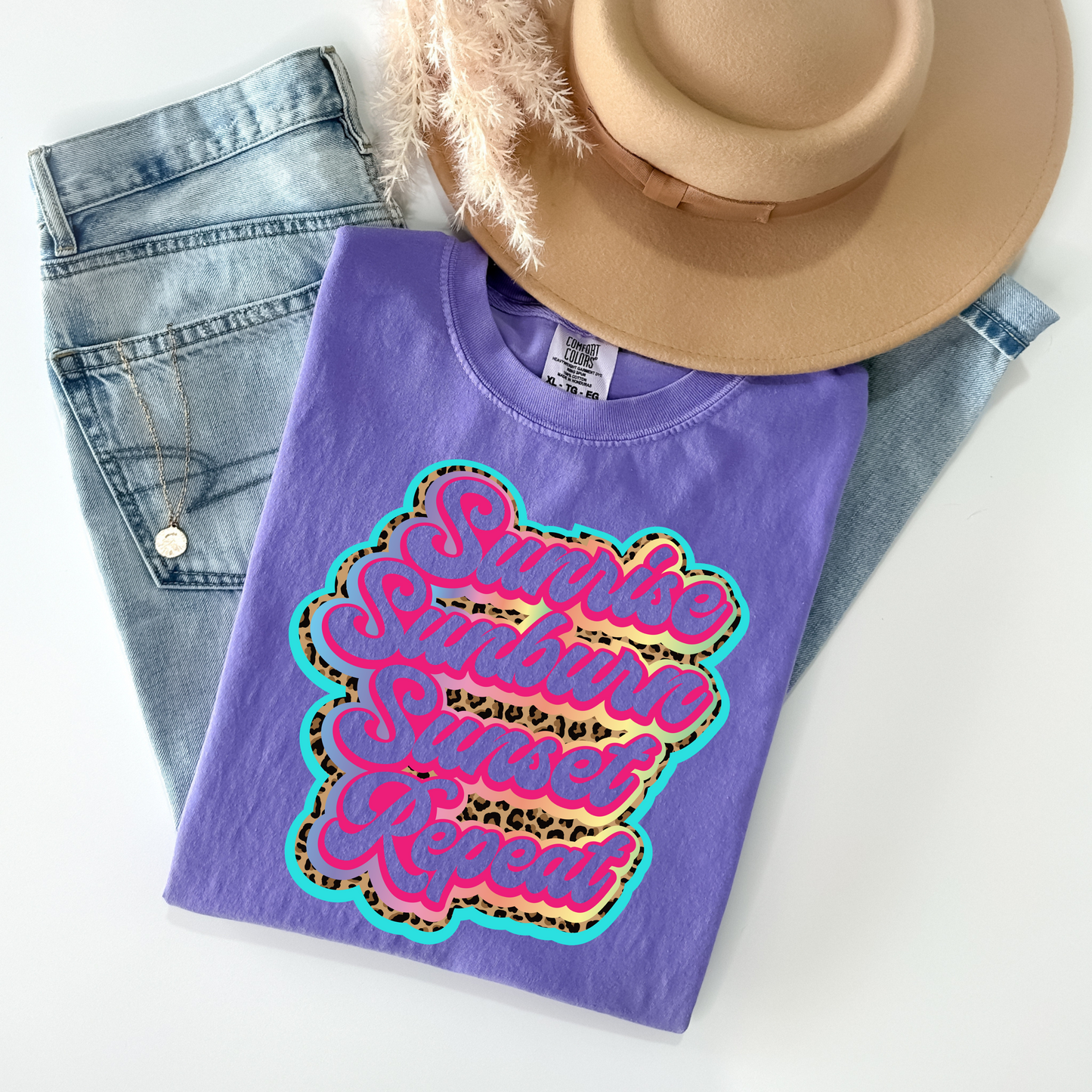 Sunrise Sunburn Sunset Repeat Leopard (RTP- Ready to Print)