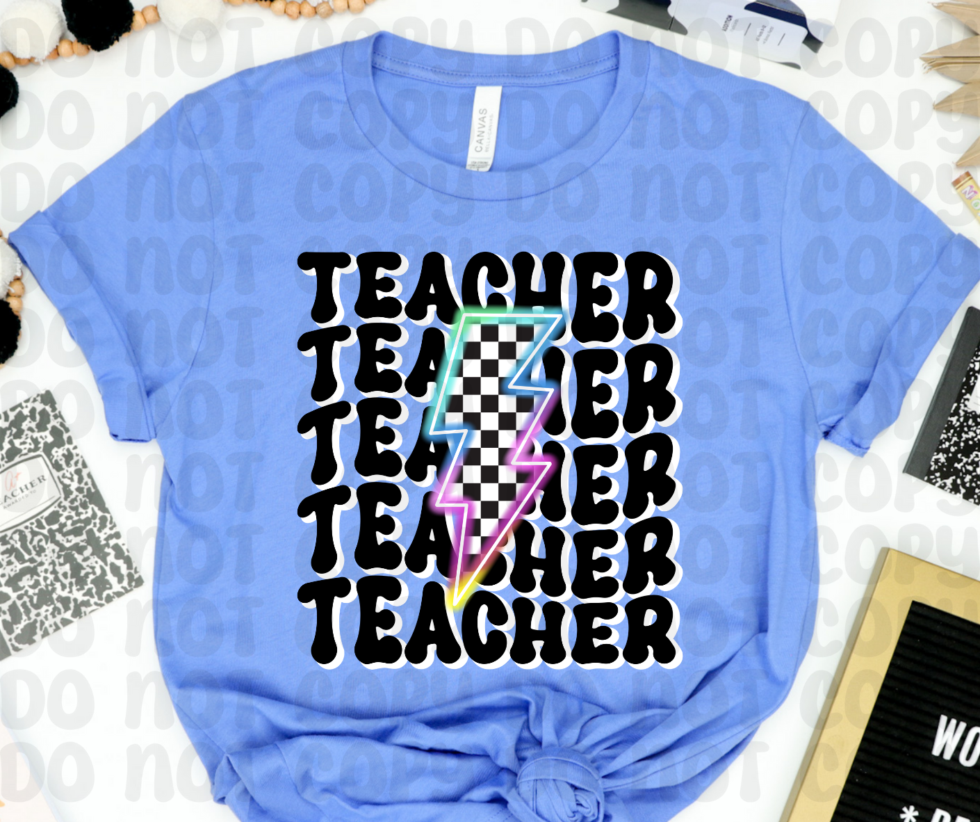 Neon Teacher (RTP- Ready to Print)