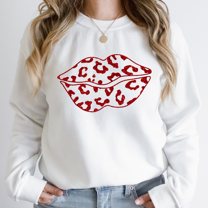 Red Glitter Lips