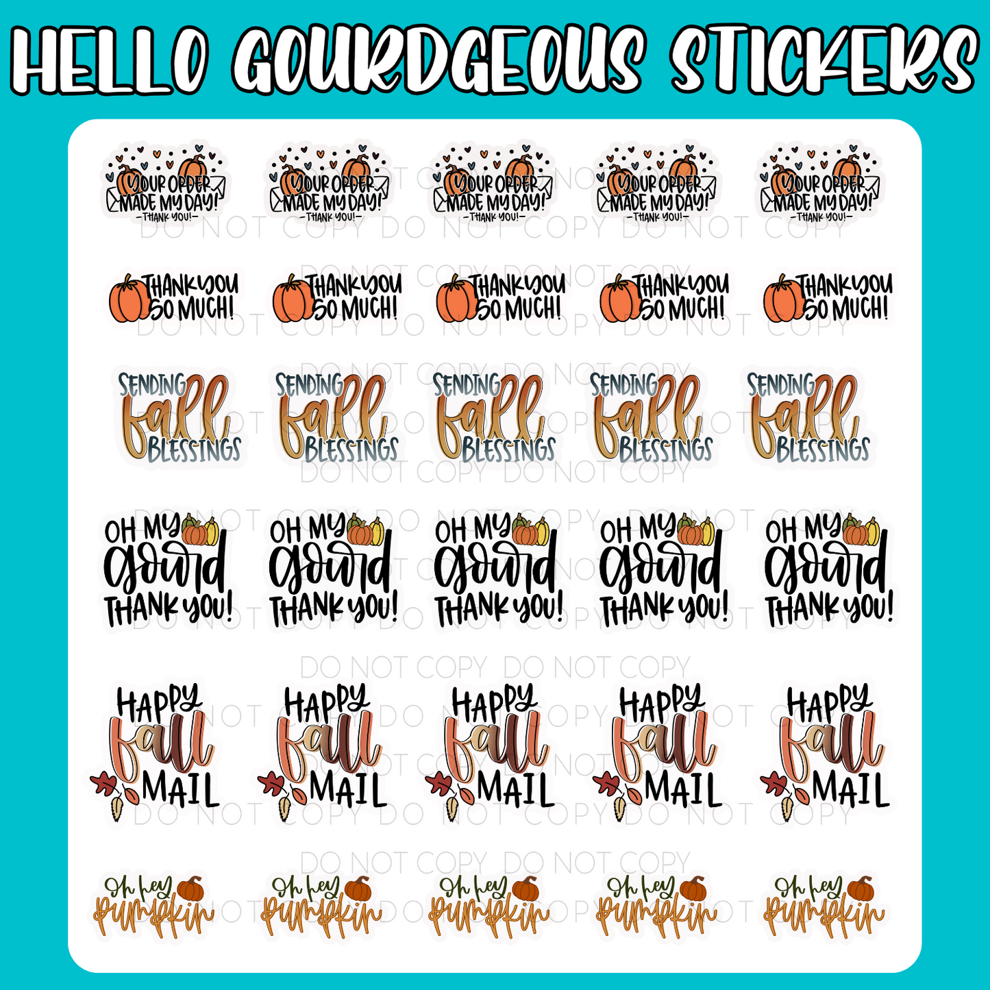 Hello Gourdgeous Sticker Sheets