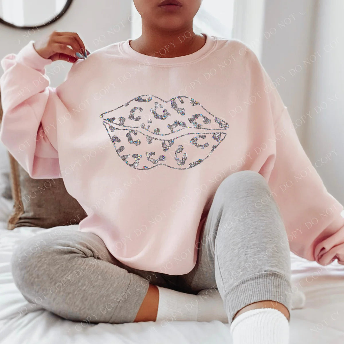 Leopard Diamond Bling Silver (RTP- Ready to Print)