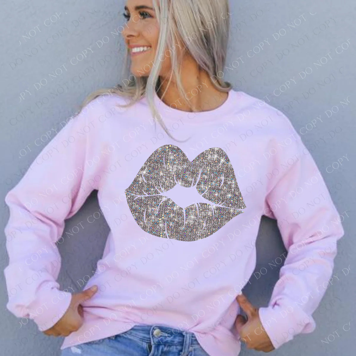 Diamond Bling Lips (RTP- Ready to Print)