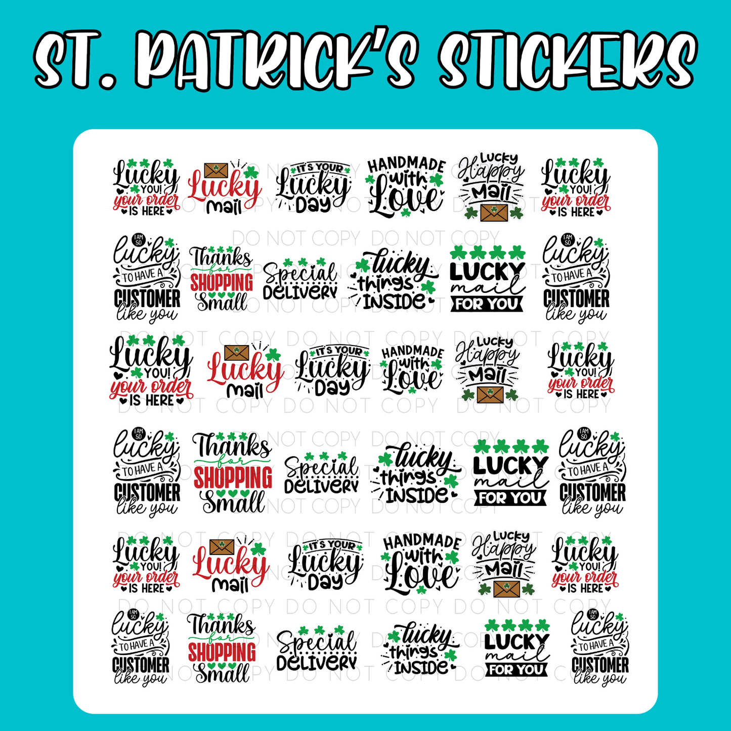 St. Patrick's Sticker Sheet
