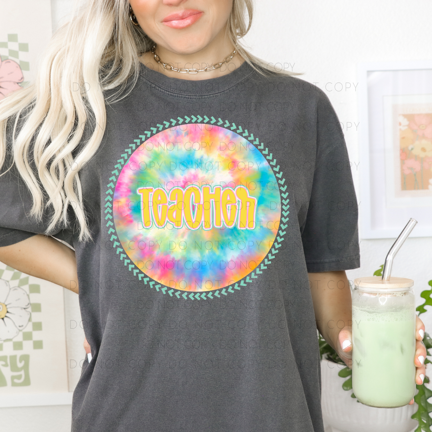 Tie Dye Teacher (RTP- Ready to Print)