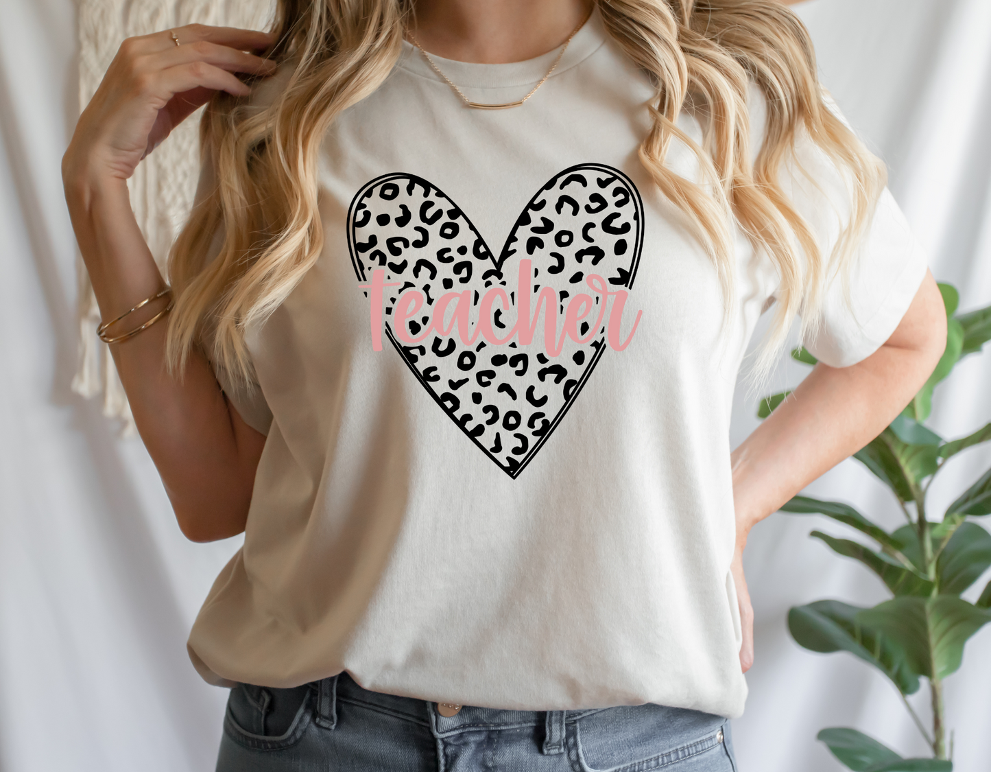 Teacher Leopard Heart (RTP- Ready to Print)