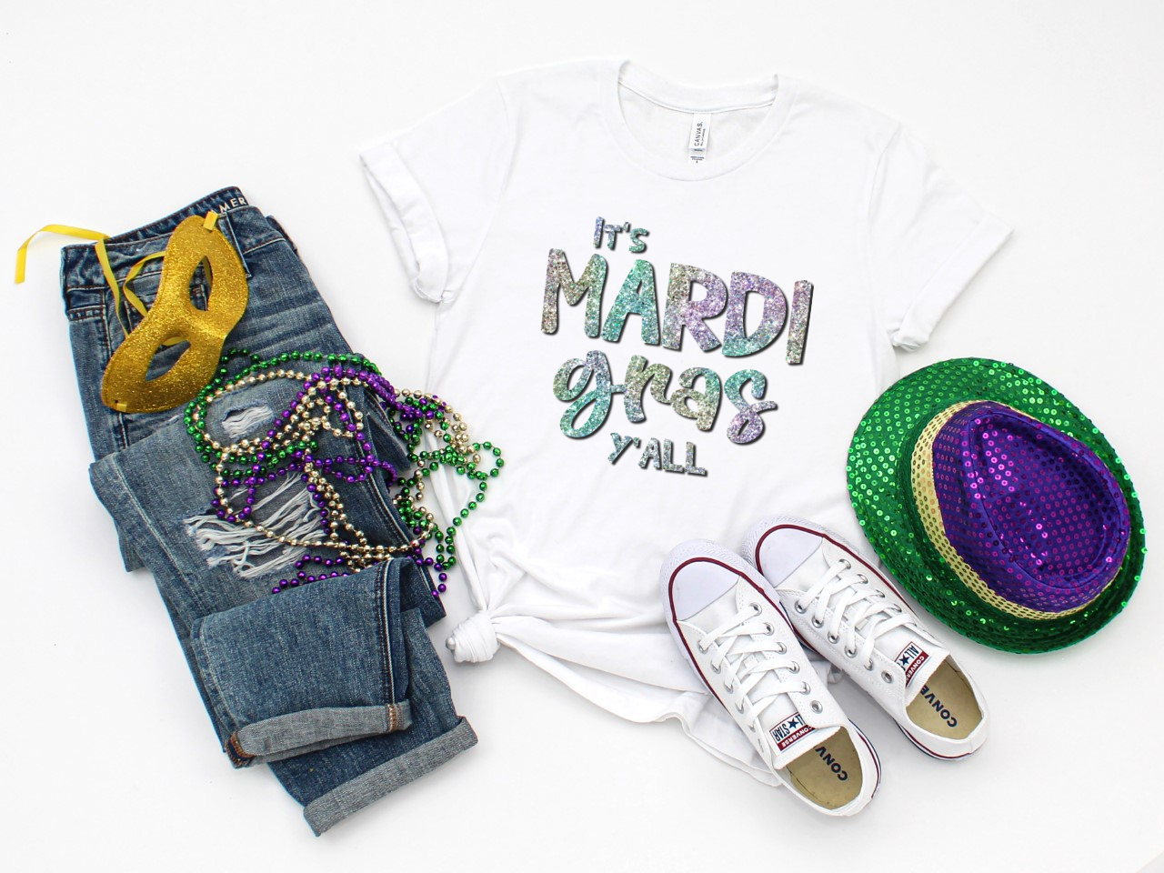 Mardi Gras Ya'll Glitter (RTP- Ready to Print)