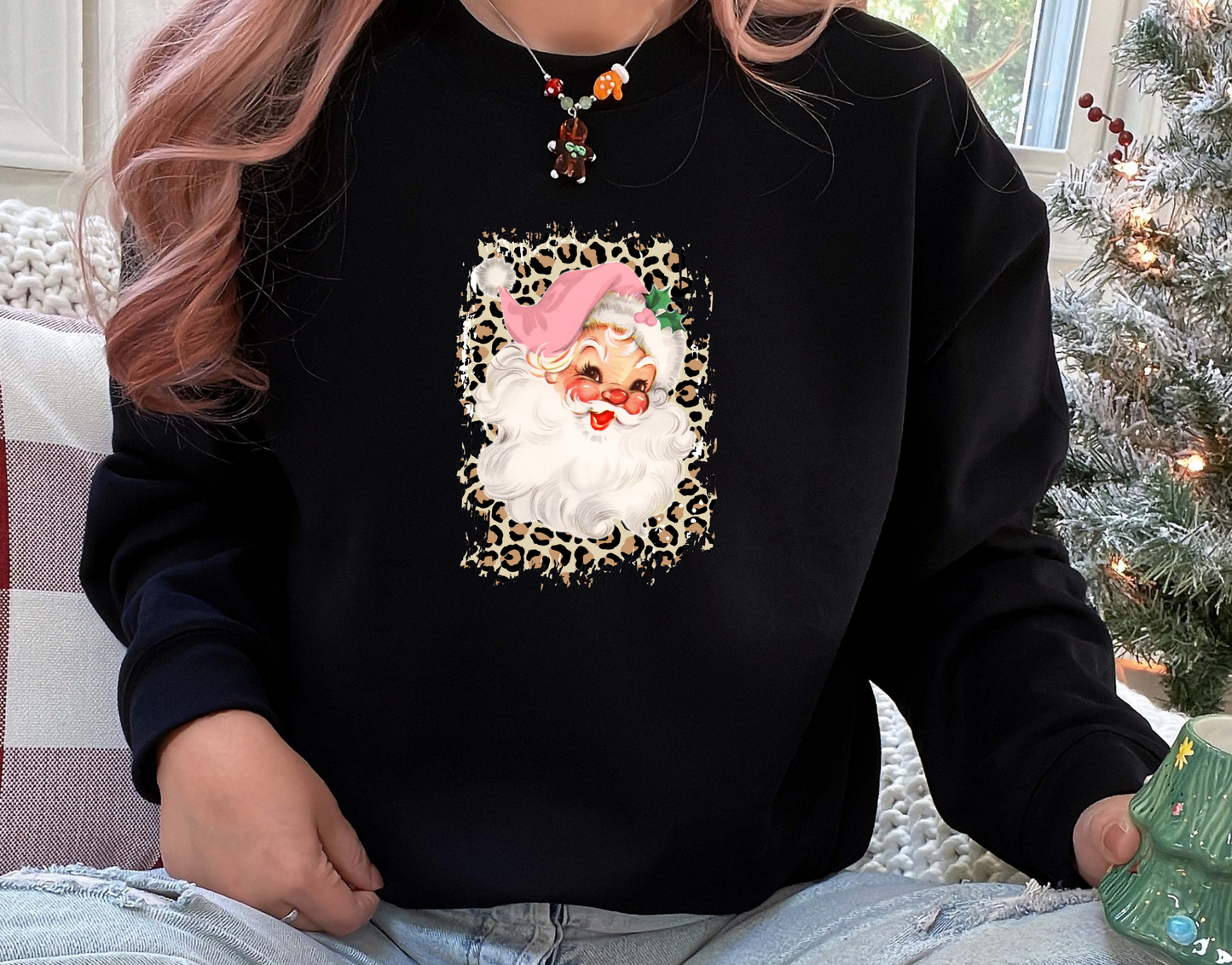 Leopard Vintage Santa (RTP- Ready to Print)