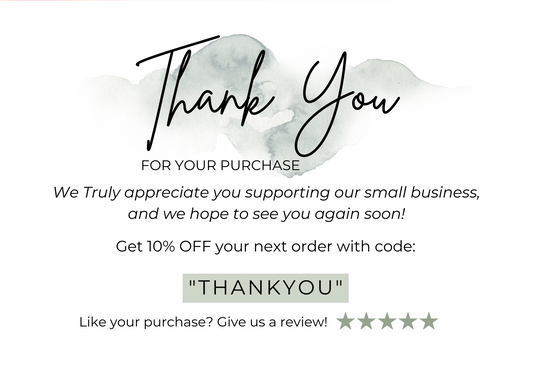 Grey Brushstroke Thank You Cards