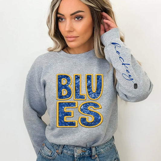 Blues w/ Sleeve Faux Embroidery(RTP- Ready to Print)