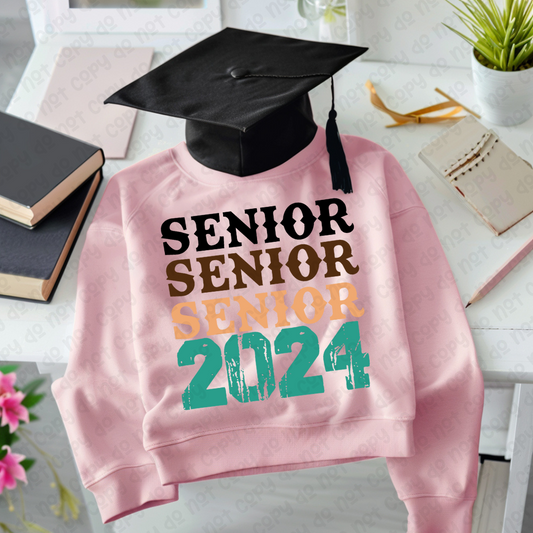 Coral And Teal Senior 2024 (RTP- Ready to Print)