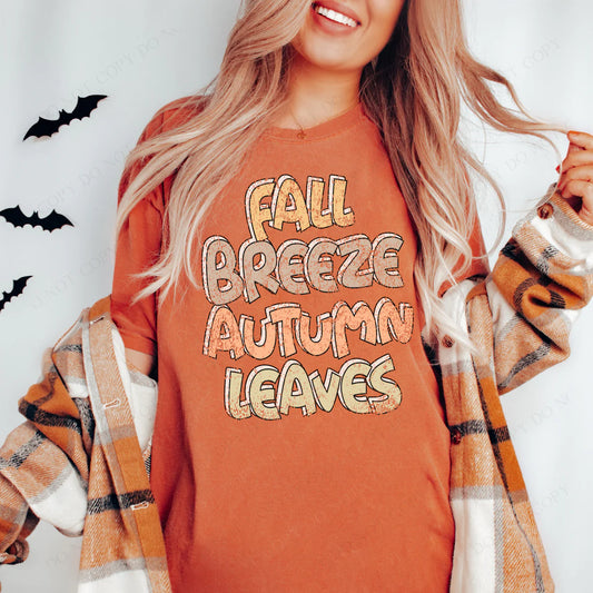 Wavy Fall Breeze Autumn Leaves (RTP- Ready to Print)