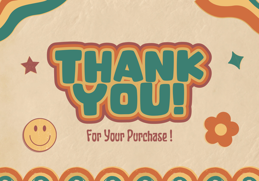 Thank You For Your Purchase Card