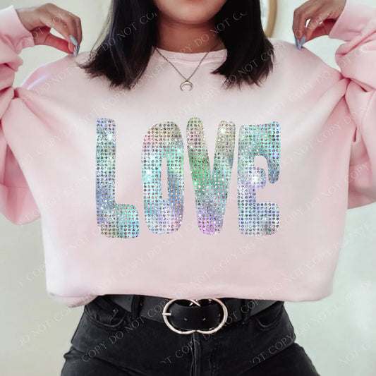 Love Holographic Bling (RTP- Ready to Print)
