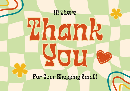 Thank You For Shopping Small Card