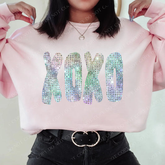 XOXO Holographic Bling (RTP- Ready to Print)