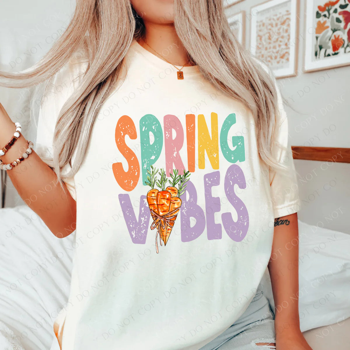 Spring Vibes Pastels Carrots Distressed