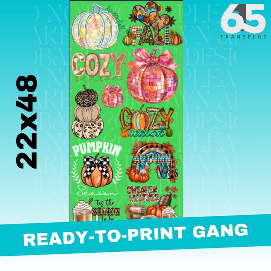 Pumpkin Premade Gang Sheet - 22x48