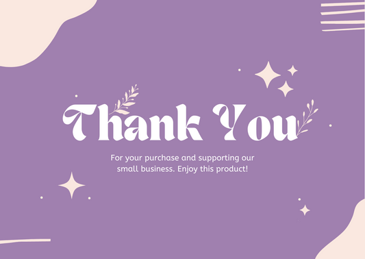 Purple Thank You Cards