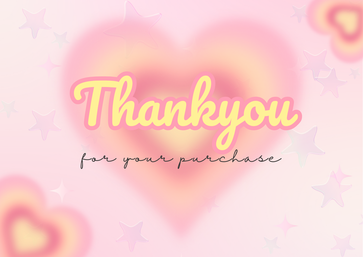 Retro Heart Thank You Cards