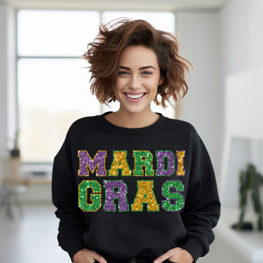 Faux Glitter Mardi Gras (RTP- Ready to Print)