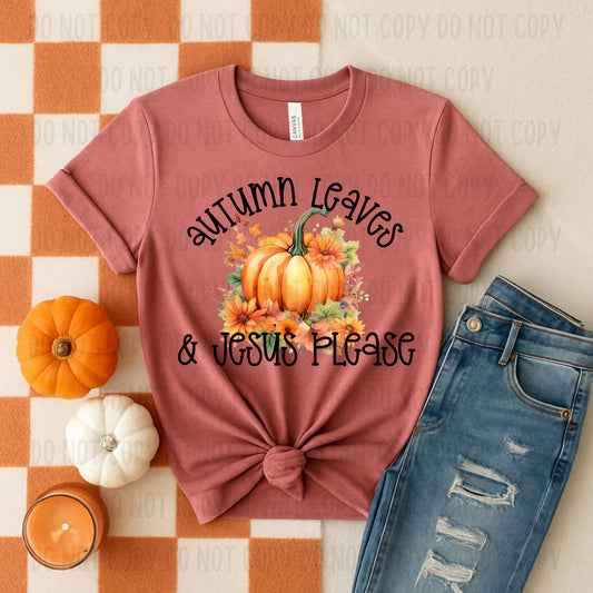 Autumn Leaves & Jesus Please (RTP- Ready to Print)