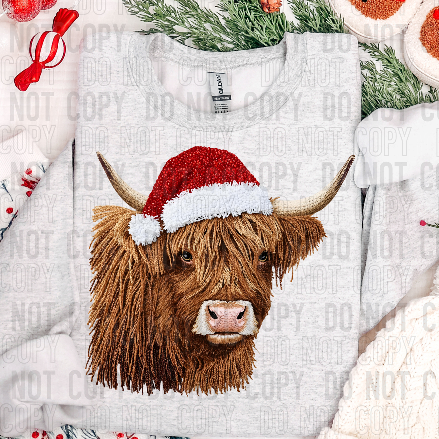 Christmas Highland Cow