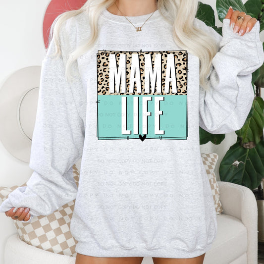 Mama Life Leopard and Blue (RTP- Ready to Print)