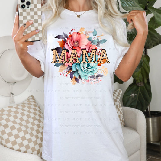 Mama on Floral - Grunge (RTP- Ready to Print)