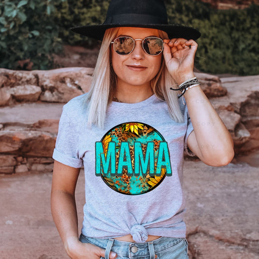 Mama - Sunflowers and Leopard (RTP- Ready to Print)