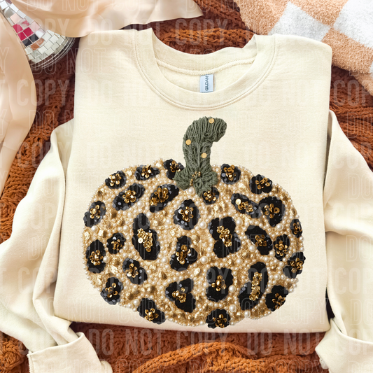 Leopard Pumpkin Faux Pearls