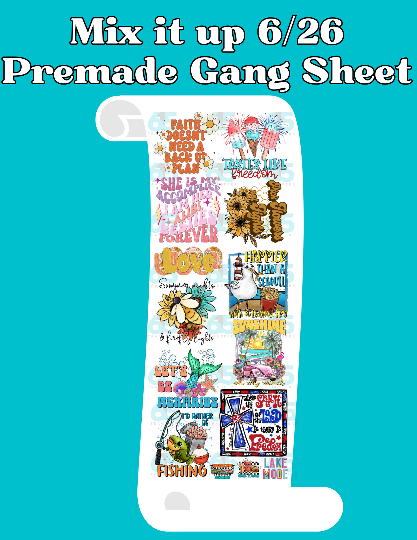 Mix It Up 6/26 Premade Gang Sheet - 22x60