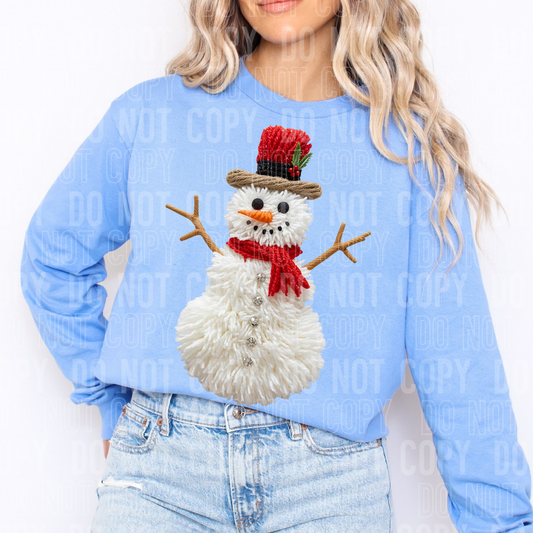 Snowman Faux Yarn Christmas