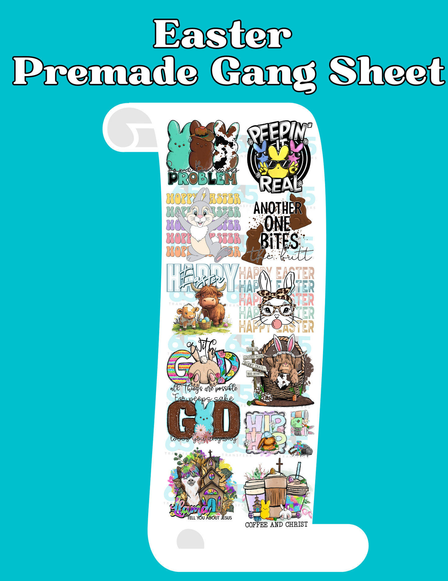 Easter Gang Sheet - 22x60