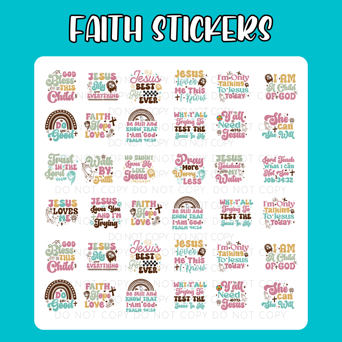 Faith Sticker Sheets