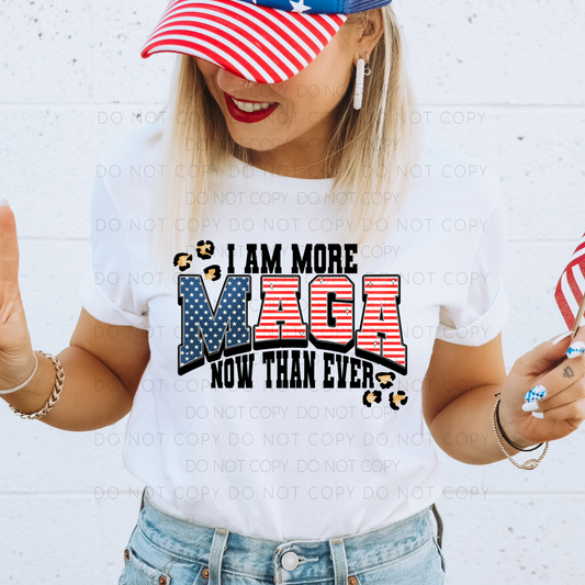 I Am More MAGA Now Than Ever Dark Blue/Leopard Print (RTP- Ready to Print)