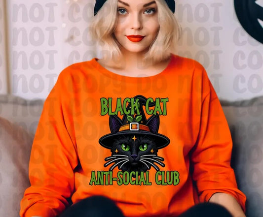 Black Cat Anti-Social Club (RTP- Ready to Print)