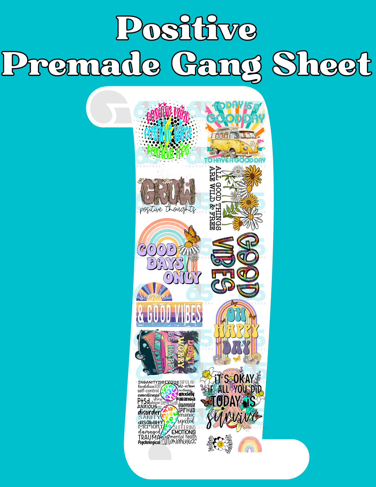 Positive Premade Gang Sheet - 22x60
