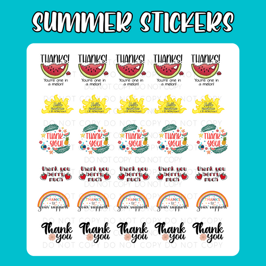 Summer Sticker Sheets