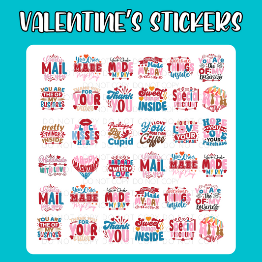 Valentine's Sticker Sheets