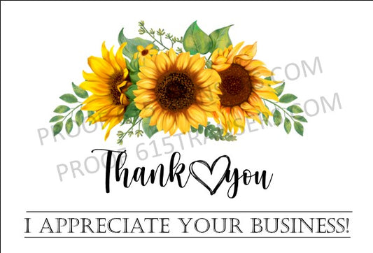 Sunflower Appreciate/Thank you Card
