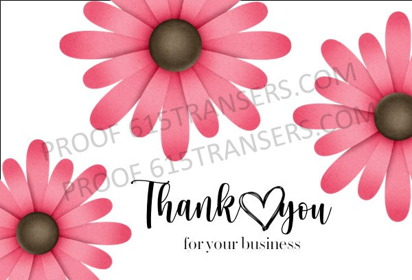 Pink Daisy Thank You Cards