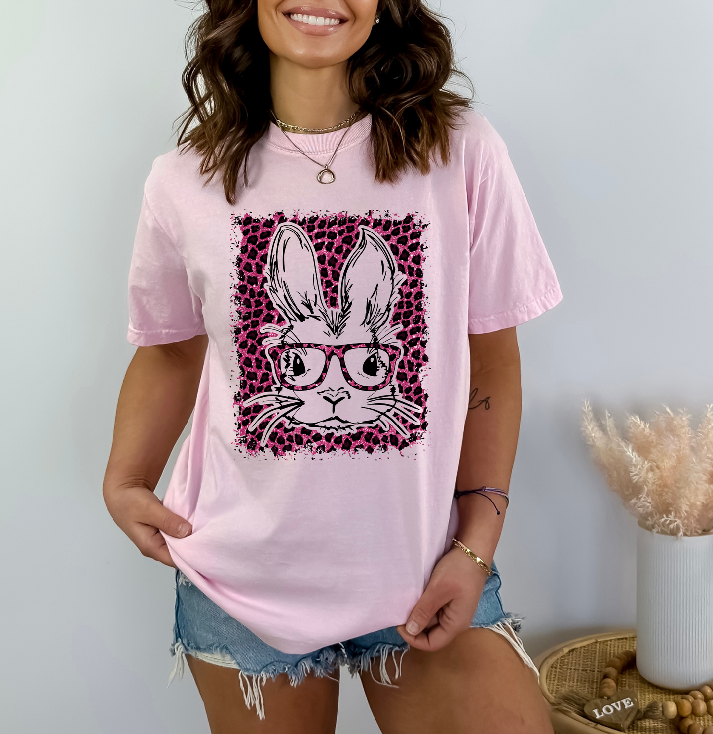 Pink Leopard Bunny (RTP- Ready to Print)