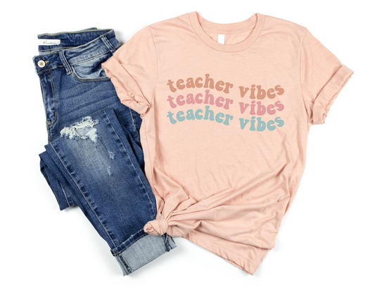 Teacher Vibes Retro (RTP- Ready to Print)