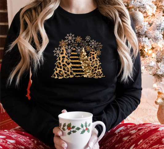 Leopard Christmas Trees  (RTP- Ready to Print)